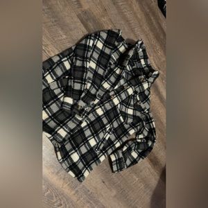 Black and white fuzzy Shacket !